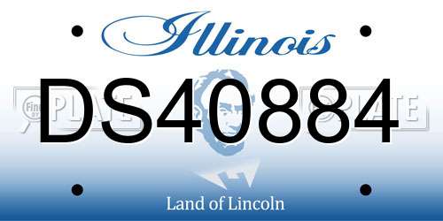 DS40884 Illinois License Plate