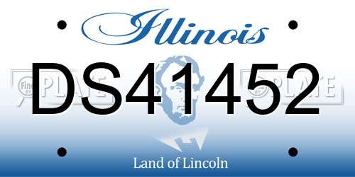 DS41452 Illinois License Plate