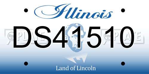 DS41510 Illinois License Plate