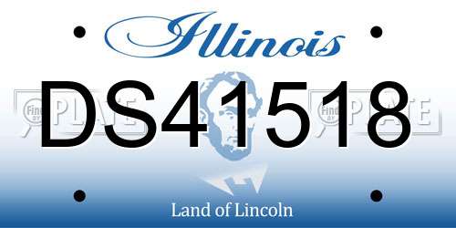 DS41518 Illinois License Plate