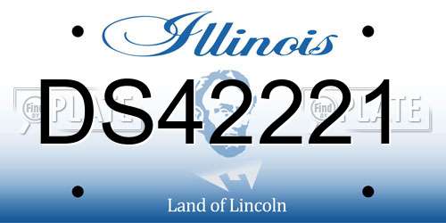 DS42221 Illinois License Plate