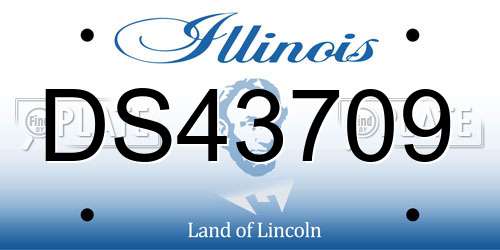 DS43709 Illinois License Plate