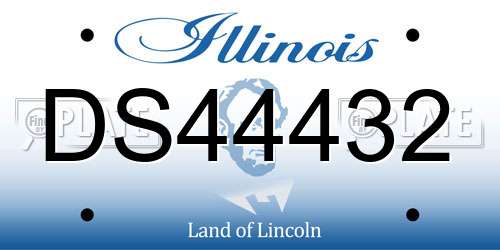 DS44432 Illinois License Plate