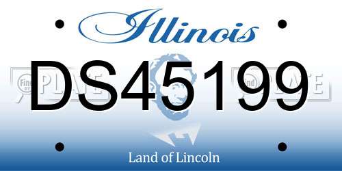 DS45199 Illinois License Plate
