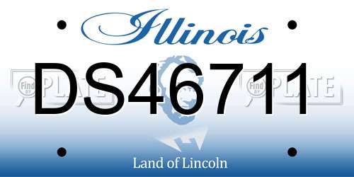 DS46711 Illinois License Plate