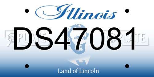DS47081 Illinois License Plate