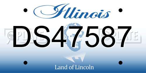 DS47587 Illinois License Plate