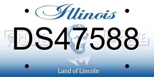 DS47588 Illinois License Plate