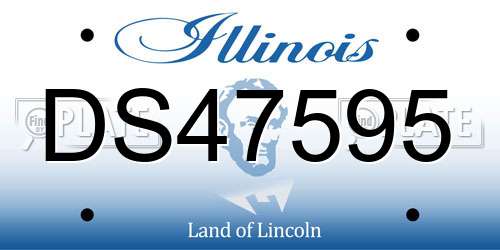 DS47595 Illinois License Plate