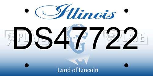 DS47722 Illinois License Plate