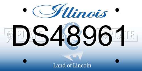 DS48961 Illinois License Plate