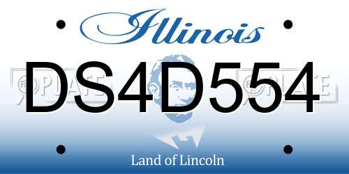 DS4D554 Illinois License Plate