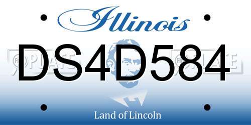 DS4D584 Illinois License Plate