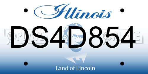 DS4D854 Illinois License Plate