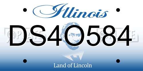 DS4O584 Illinois License Plate