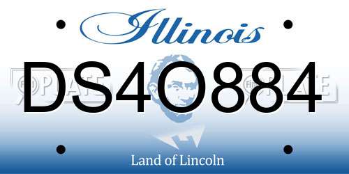 DS4O884 Illinois License Plate