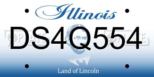 DS4Q554 Illinois License Plate