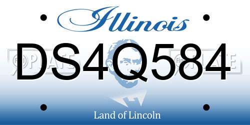 DS4Q584 Illinois License Plate