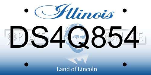 DS4Q854 Illinois License Plate