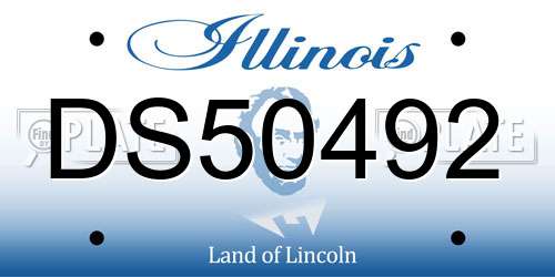 DS50492 Illinois License Plate