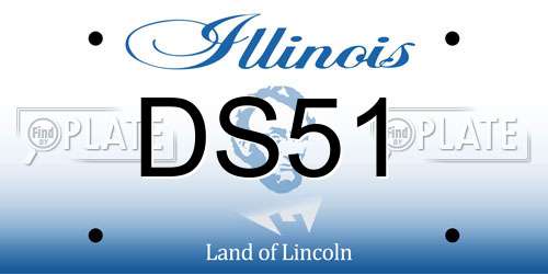 DS51 Illinois License Plate