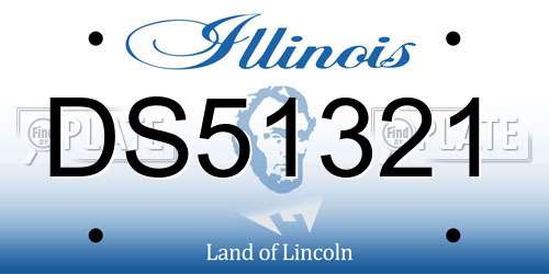 DS51321 Illinois License Plate