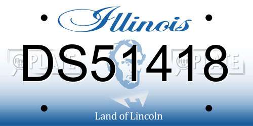 DS51418 Illinois License Plate