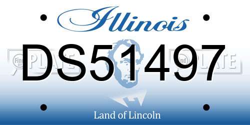 DS51497 Illinois License Plate