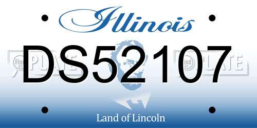 DS52107 Illinois License Plate