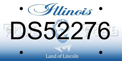 DS52276 Illinois License Plate