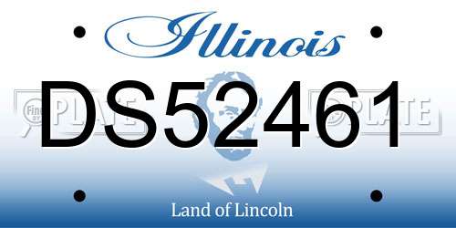 DS52461 Illinois License Plate