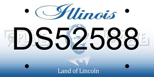 DS52588 Illinois License Plate