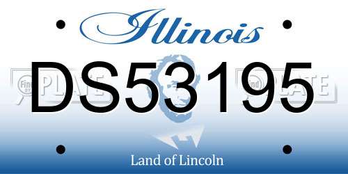 DS53195 Illinois License Plate