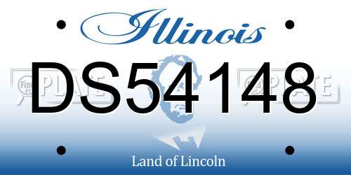 DS54148 Illinois License Plate
