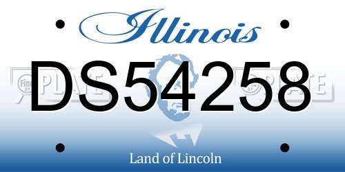 DS54258 Illinois License Plate