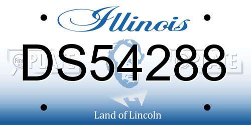 DS54288 Illinois License Plate