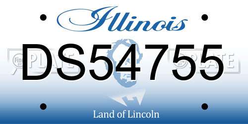 DS54755 Illinois License Plate