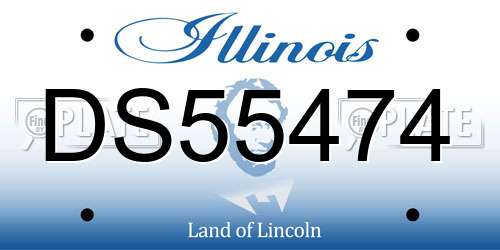 DS55474 Illinois License Plate