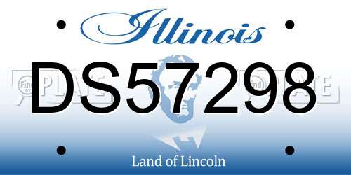 DS57298 Illinois License Plate