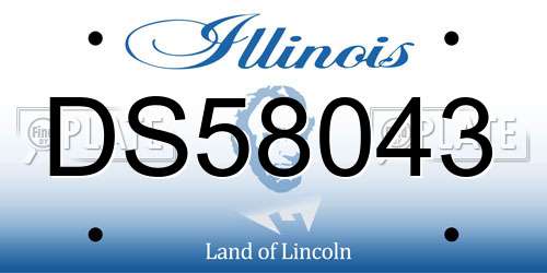 DS58043 Illinois License Plate