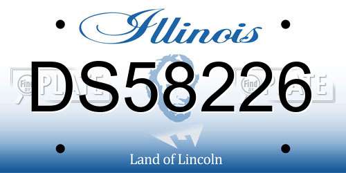 DS58226 Illinois License Plate