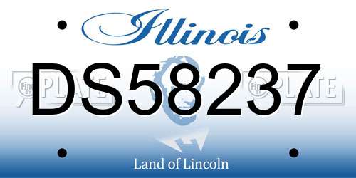DS58237 Illinois License Plate