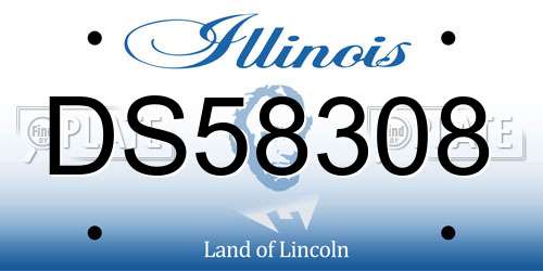 DS58308 Illinois License Plate