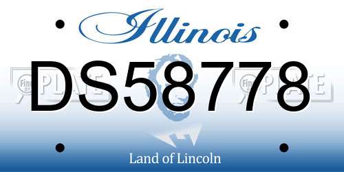 DS58778 Illinois License Plate