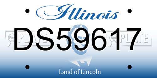 DS59617 Illinois License Plate