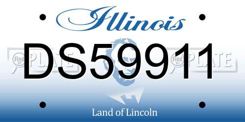 DS59911 Illinois License Plate