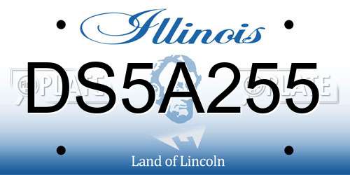DS5A255 Illinois License Plate