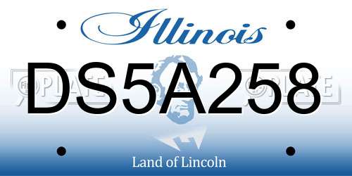 DS5A258 Illinois License Plate