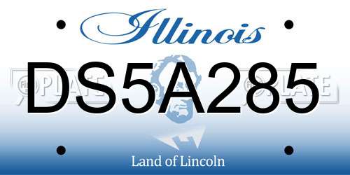 DS5A285 Illinois License Plate