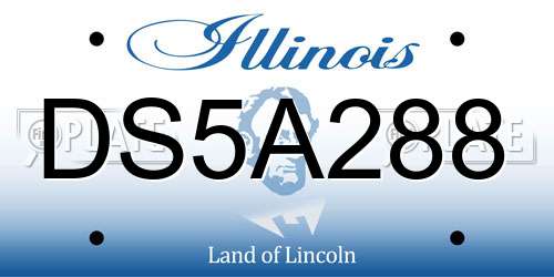 DS5A288 Illinois License Plate